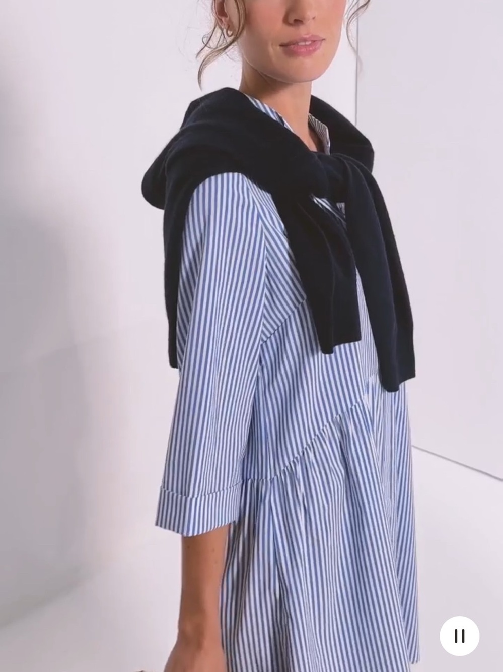 Tuckernuck Blue Stripe Royal Shirt Dress, M - Picture 7 of 9